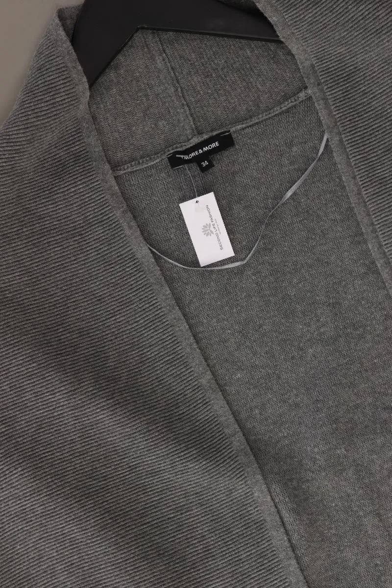 More&More Strickjacke Gr. 34 Langarm grau aus Viskose