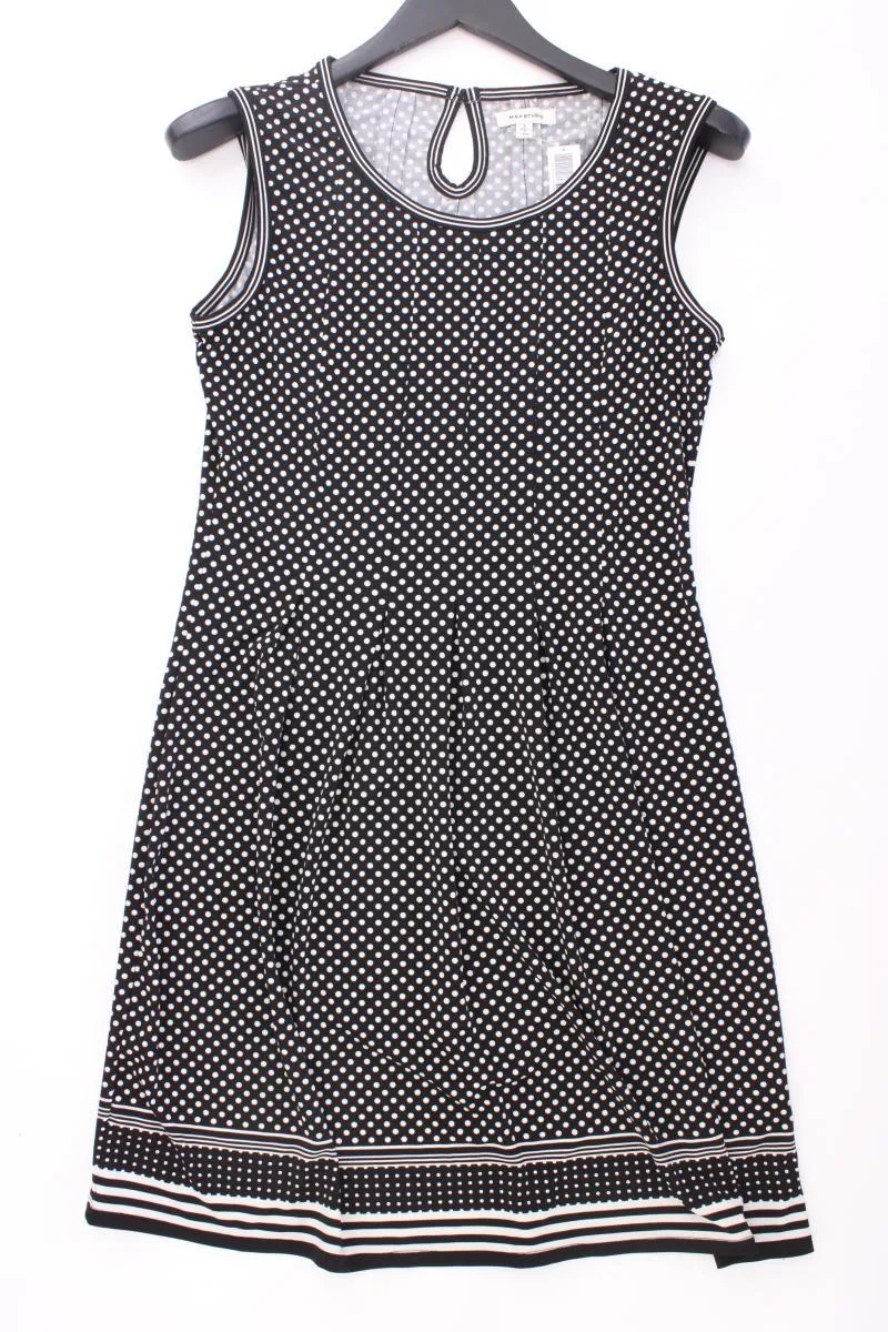 MAX STUDIO Midikleid Gr. S gepunktet Ärmellos schwarz aus Polyester