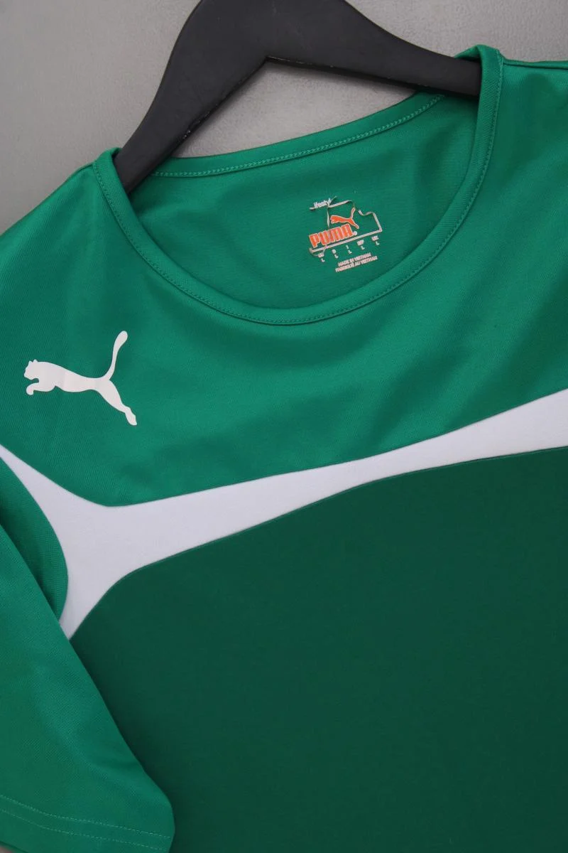 Puma Sportshirt für Herren Gr. L Kurzarm grün