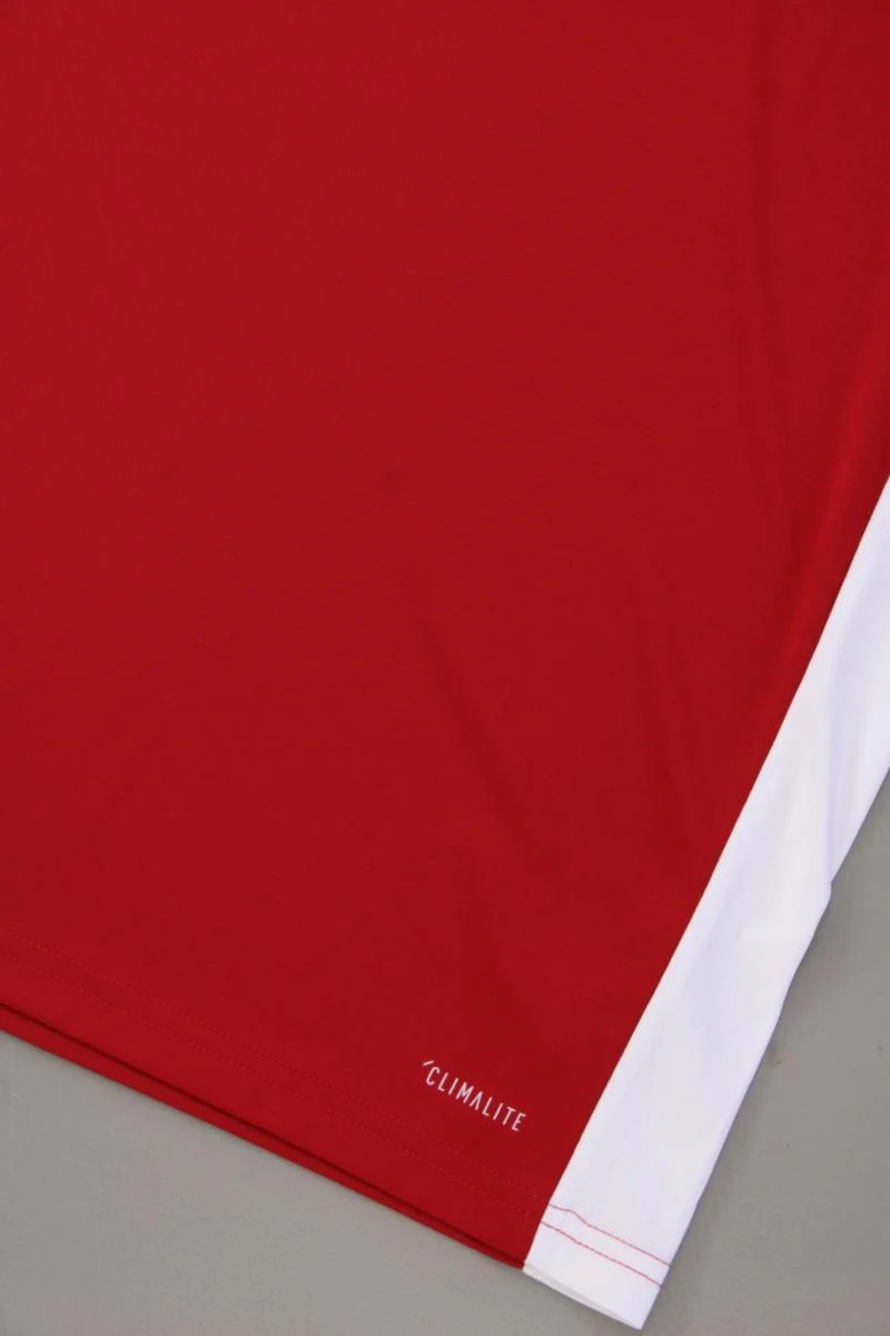Adidas Sportshirt für Herren Gr. M Kurzarm rot aus Polyester