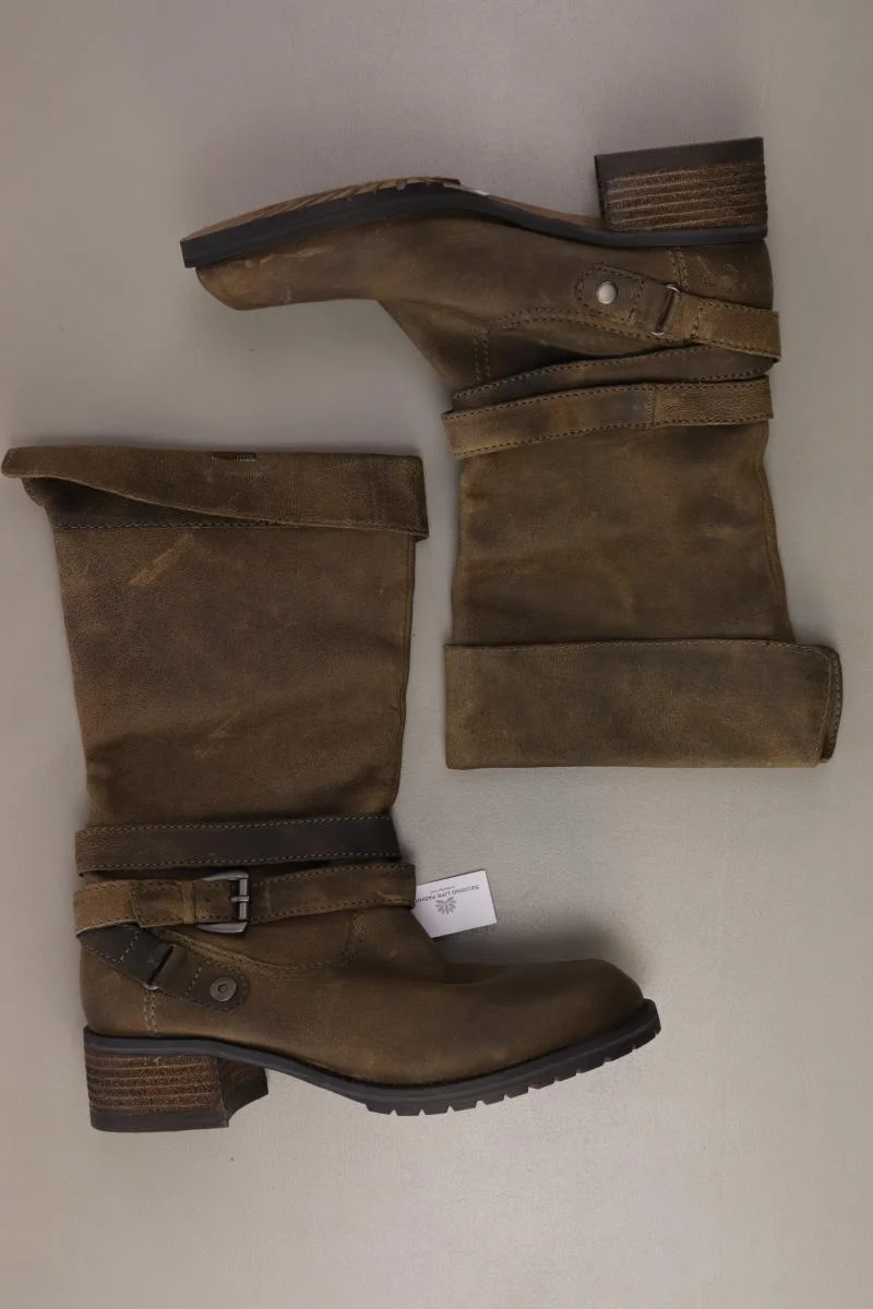 hush puppies Absatzstiefel Gr. 38 neuwertig braun aus Leder