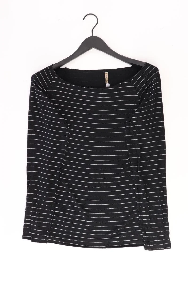 HEIMATLIEBE Ringelshirt Gr. XL gestreift Langarm schwarz aus Viskose