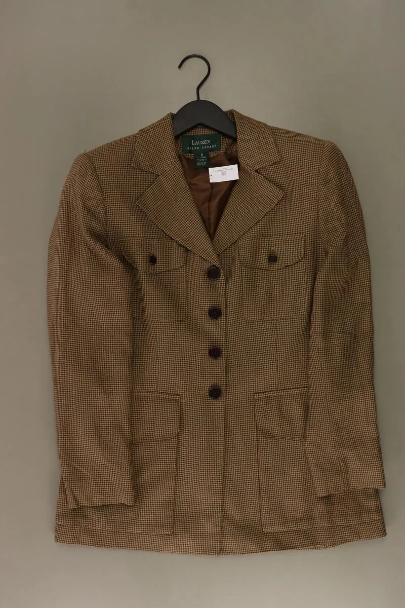 LAUREN Ralph Lauren Longblazer Gr. US 6 (XS) hahnentritt Vintage braun aus Rayon