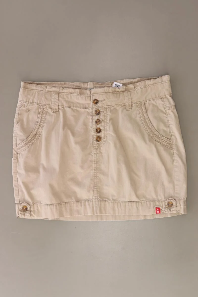 edc by Esprit Kurzer Rock Gr. 40 creme aus Baumwolle