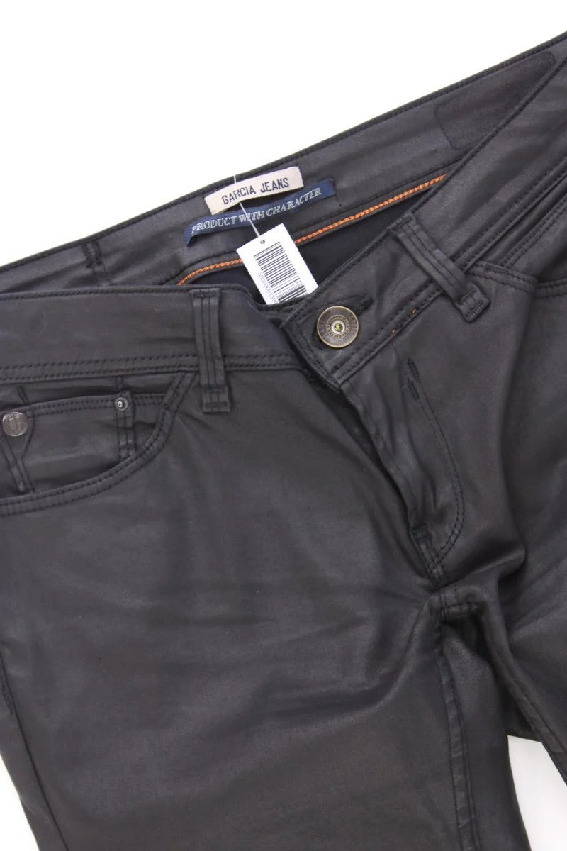 Garcia Jeans Kunstlederhose Gr. 38 schwarz