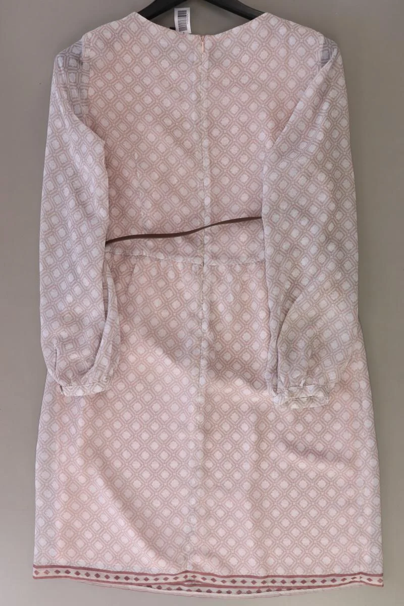 Viventy Bernd Berger Langarmkleid Gr. 40 mit Gürtel rosa aus Polyester