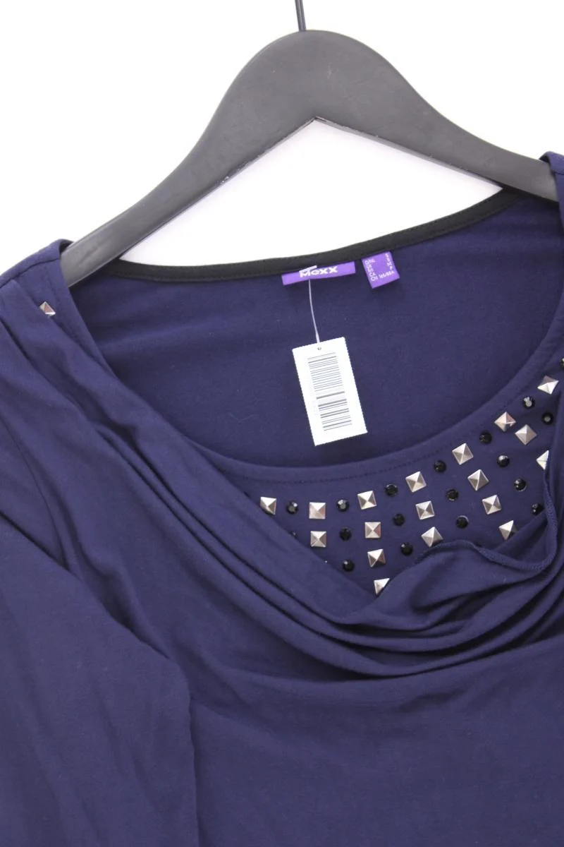 Mexx Schlauchkleid Gr. S 3/4 Ärmel mit Nieten blau aus Viskose