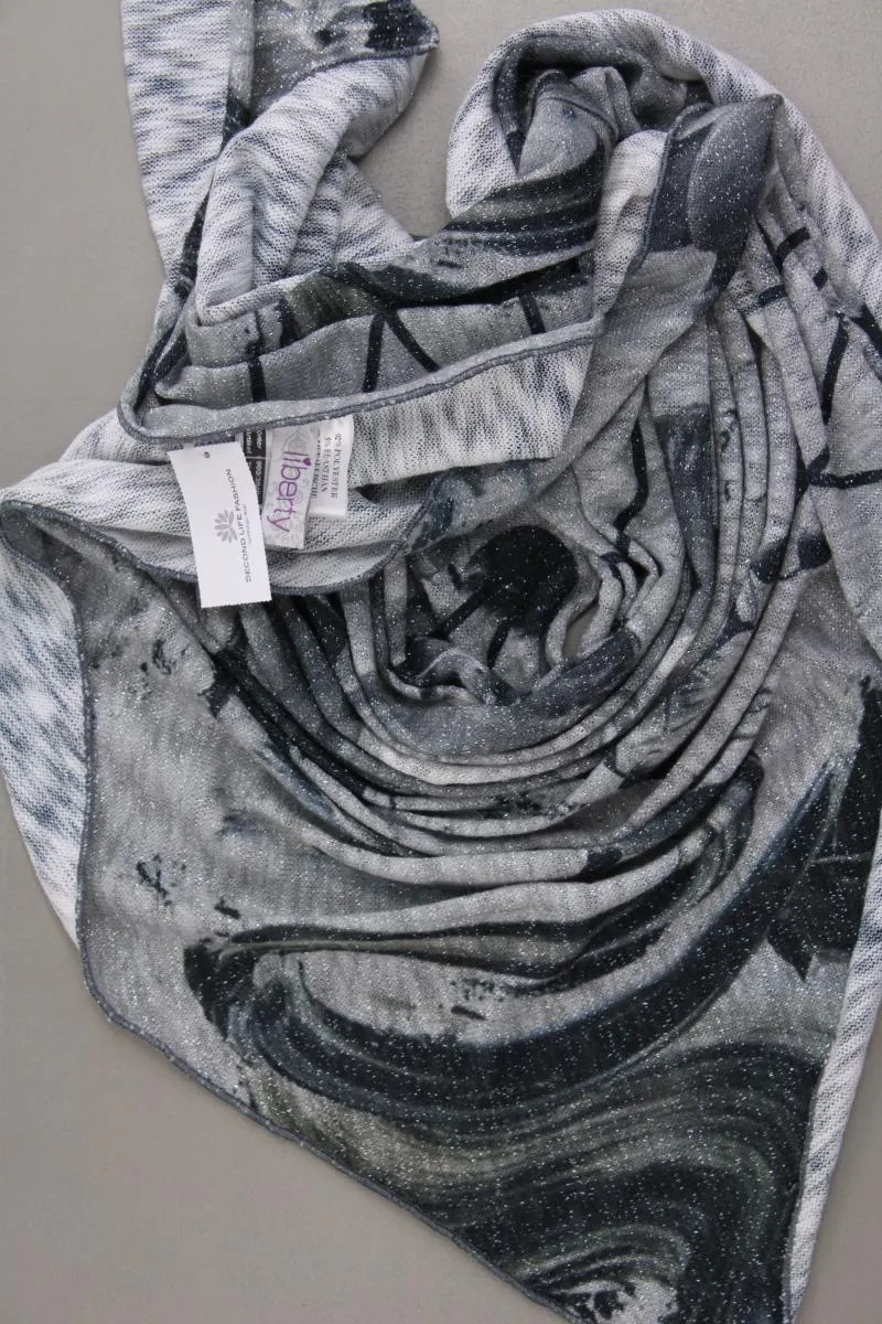 Liberty Schal mit Glitzer neuwertig grau aus Polyester