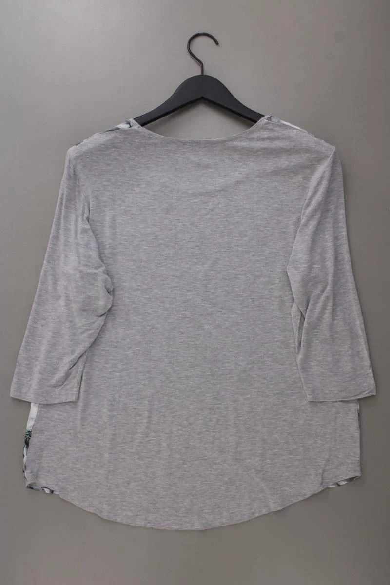 Gerry Weber Printshirt Gr. 44 mit Blumenmuster 3/4 Ärmel grau