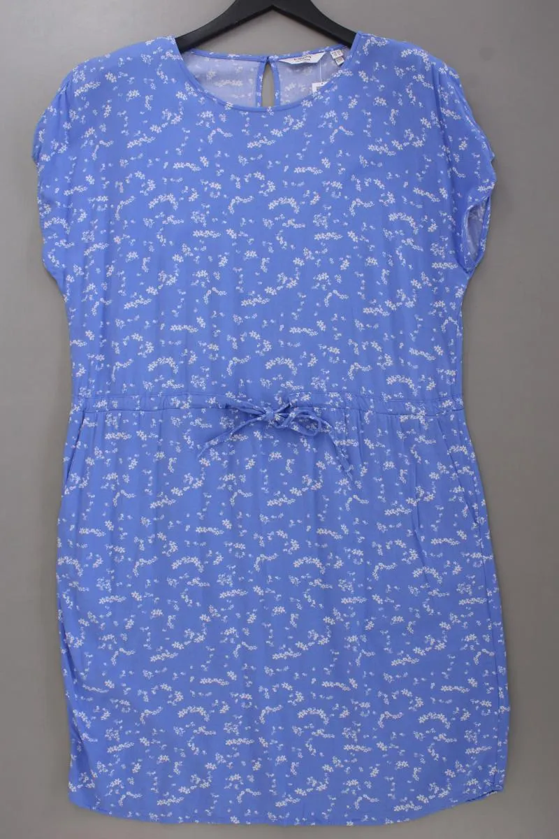 B.Young Kurzarmkleid Gr. 40 mit Blumenmuster blau aus Viskose