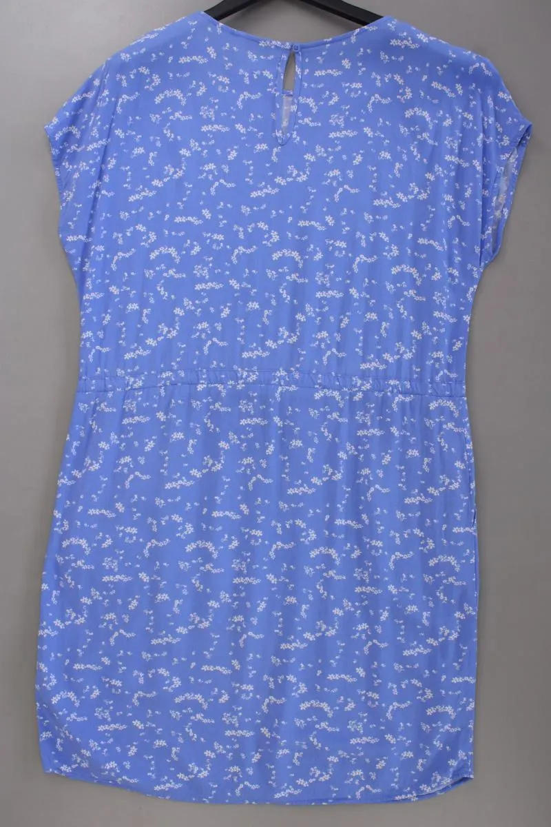B.Young Kurzarmkleid Gr. 40 mit Blumenmuster blau aus Viskose