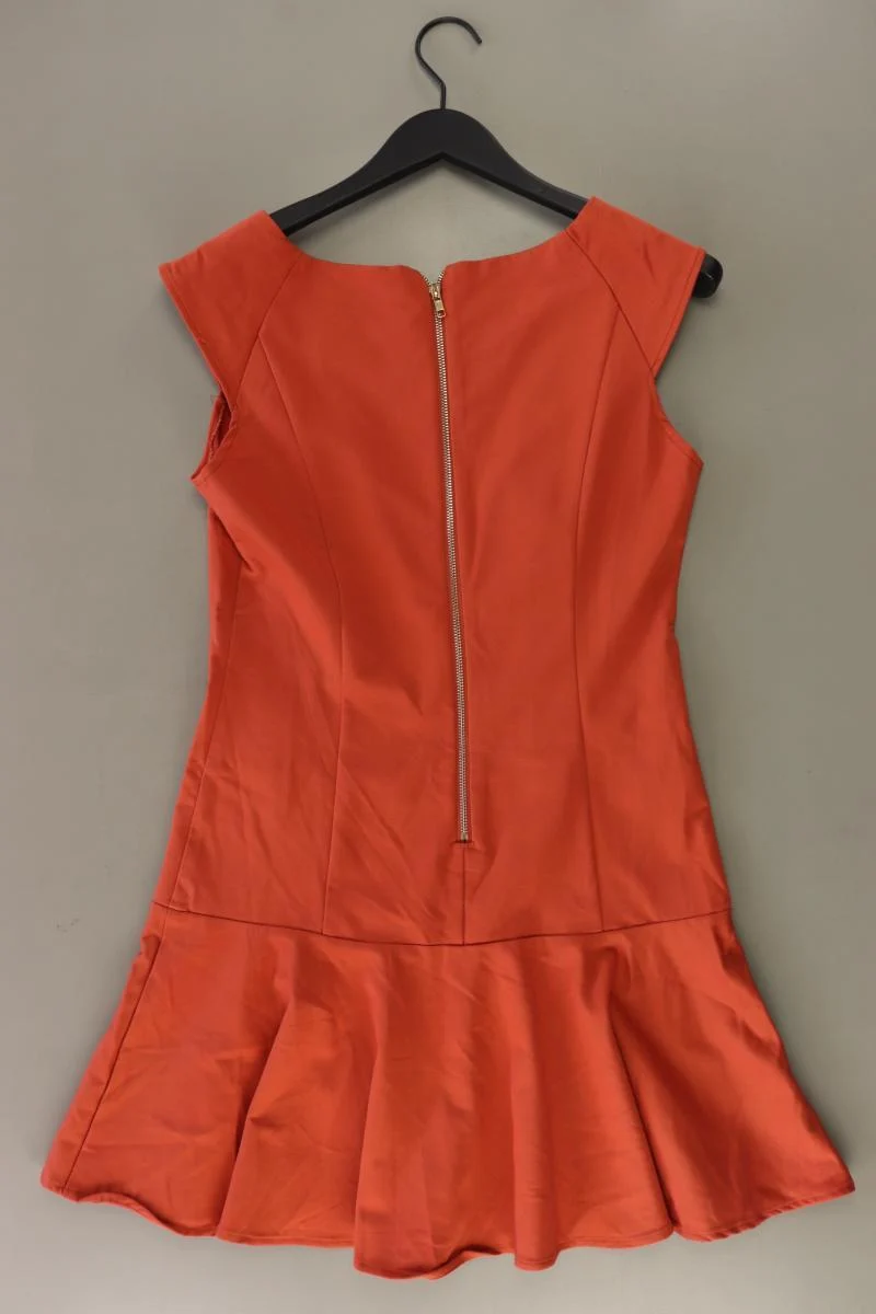 Kurzarmkleid Gr. UK 10 (S) orange aus Baumwolle