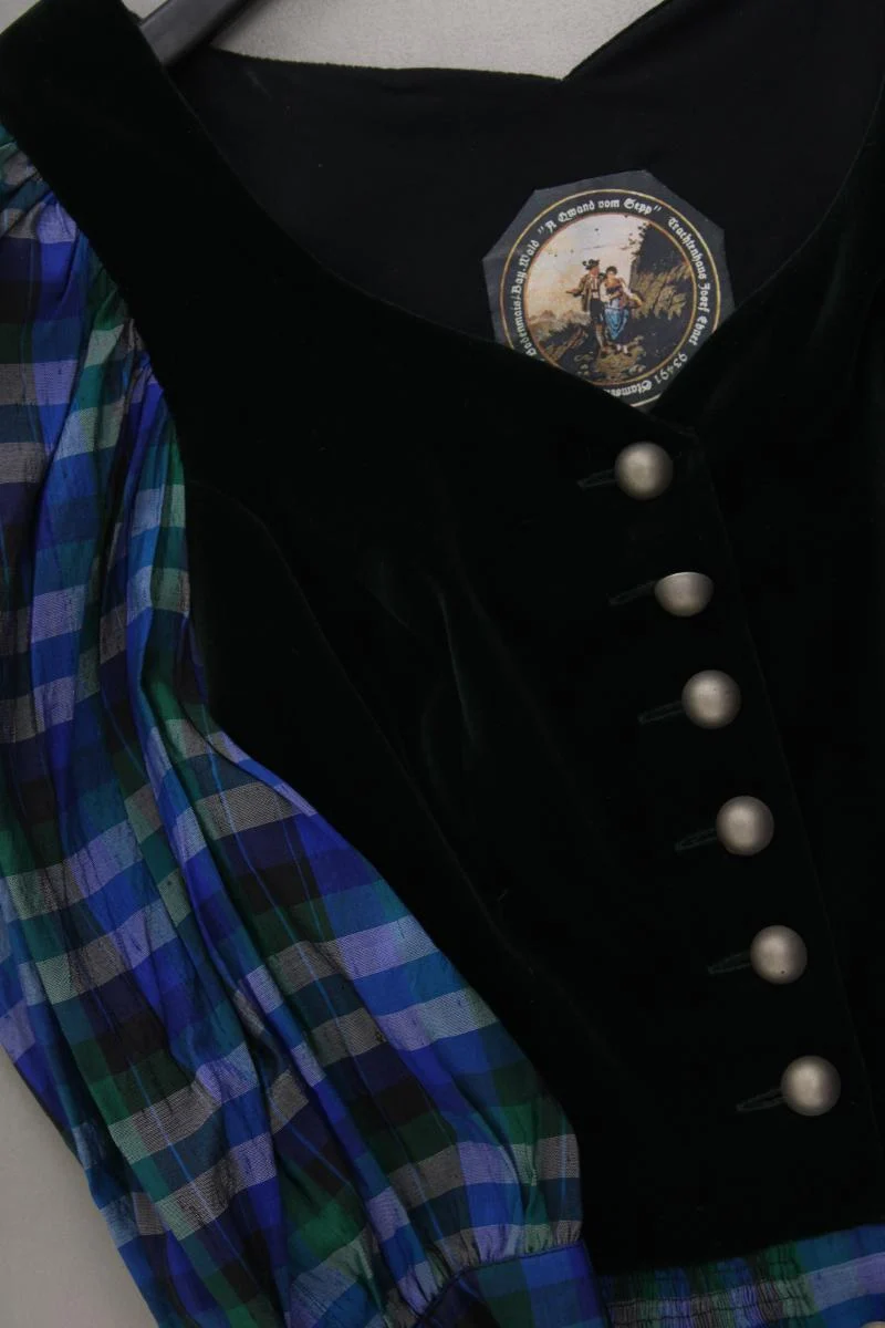 A Gwand vom Sepp Dirndl Gr. 38 kariert 3/4 Ärmel grün