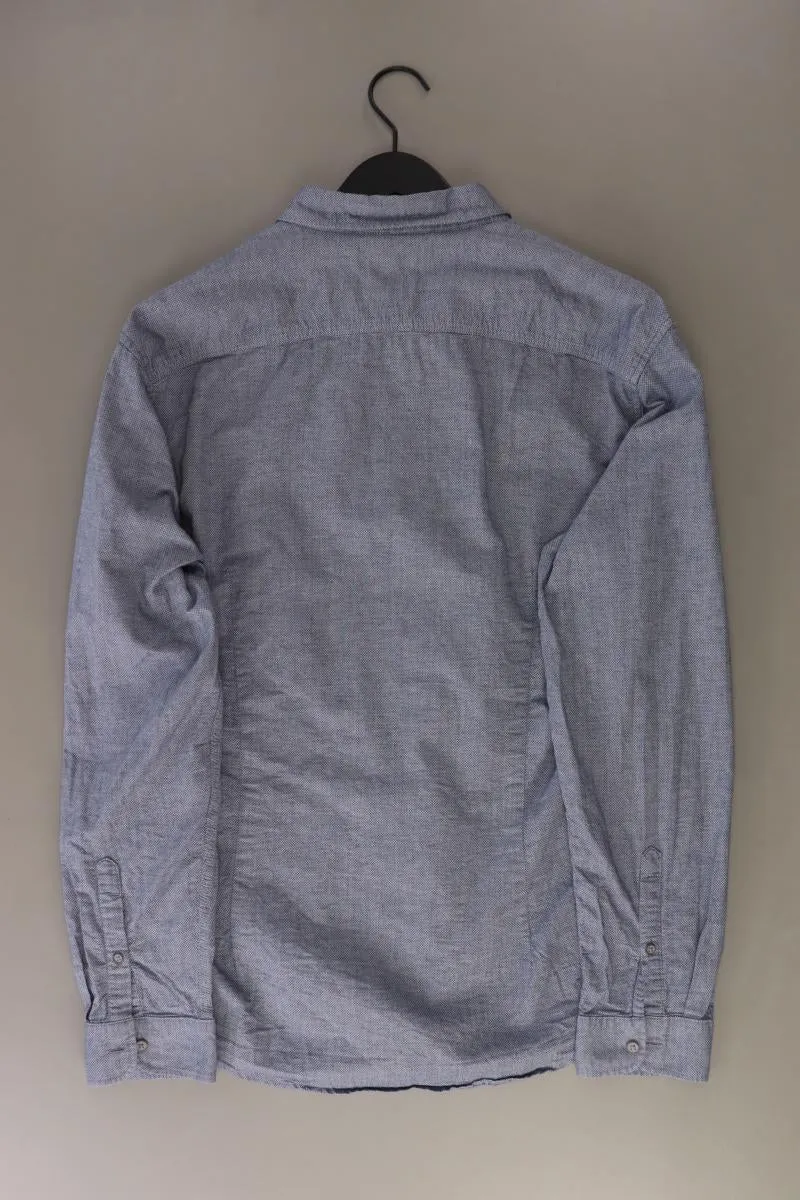 Esprit Langarmhemd für Herren Gr. XL blau aus Baumwolle