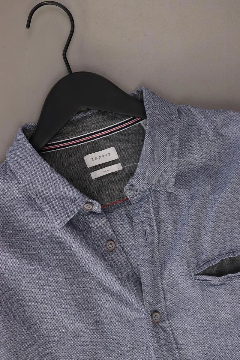 Esprit Langarmhemd für Herren Gr. XL blau aus Baumwolle