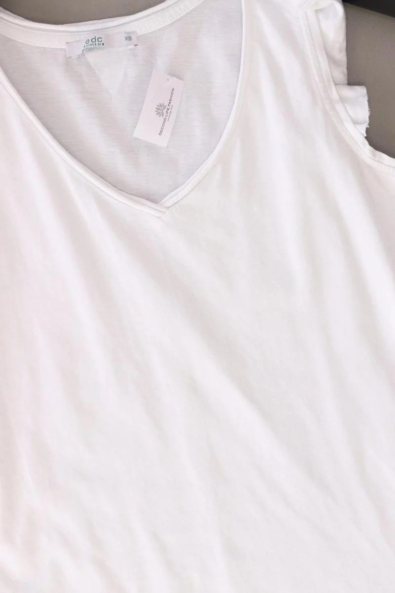 edc by Esprit Trägertop Gr. XS weiß aus Baumwolle