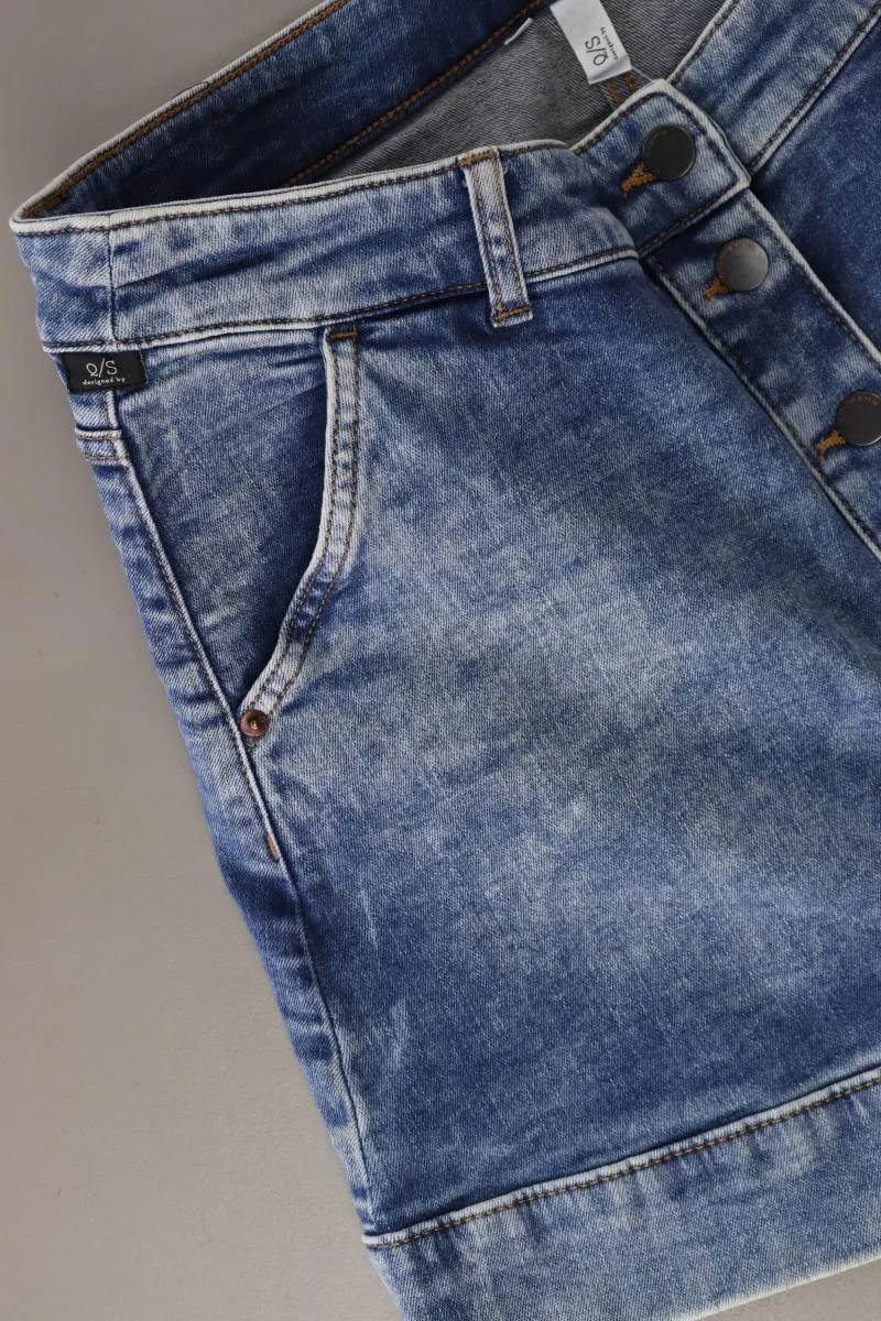 QS by s.Oliver Jeansrock Gr. 38 blau aus Baumwolle