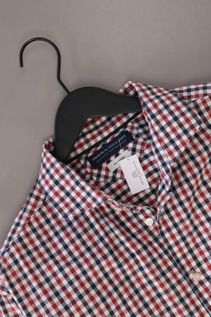 Jack & Jones Karohemd für Herren Gr. XXL kariert Langarm rot aus Baumwolle