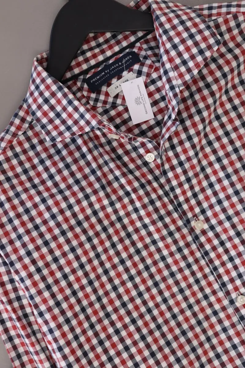 Jack & Jones Karohemd für Herren Gr. XXL kariert Langarm rot aus Baumwolle