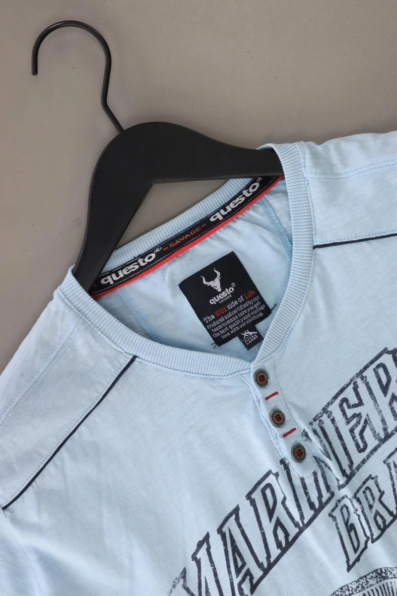 s'questo T-Shirt für Herren Gr. XL Kurzarm blau aus Baumwolle