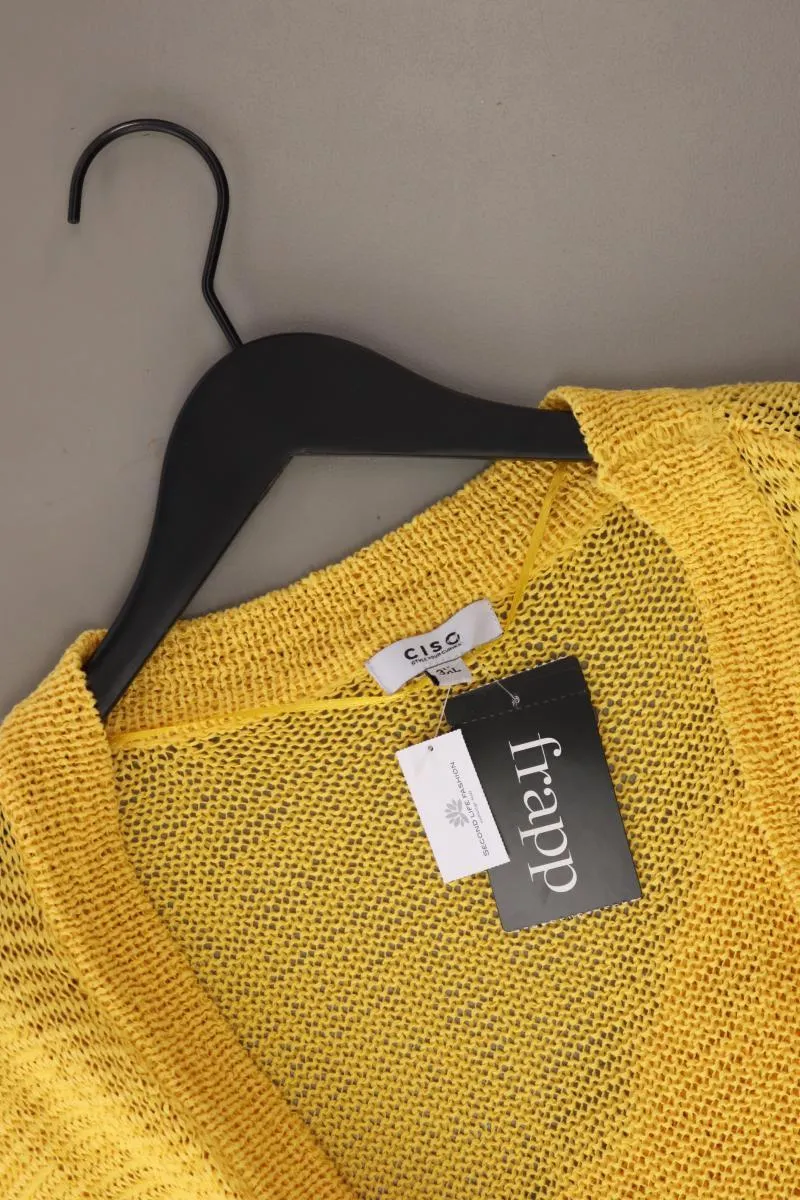 Ciso Strickjacke Gr. XXXL neu mit Etikett Neupreis: 69,99€! 3/4 Ärmel gelb