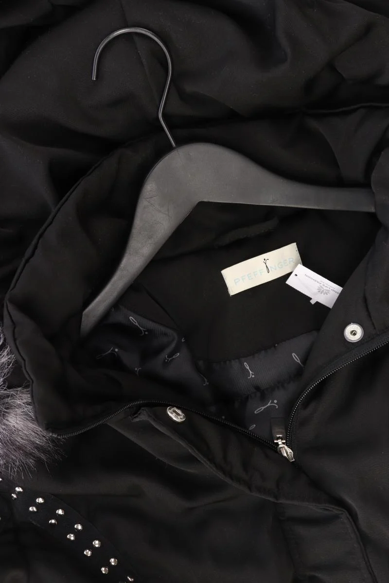 Pfeffinger Kapuzenmantel Gr. 46 schwarz aus Polyester
