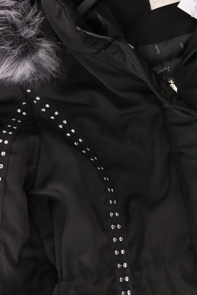 Pfeffinger Kapuzenmantel Gr. 46 schwarz aus Polyester