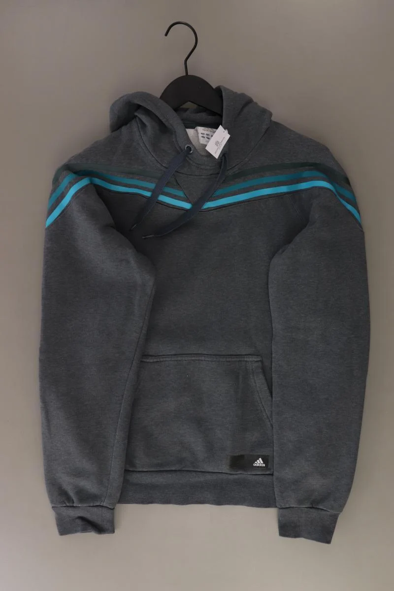 Adidas Hoodie für Herren Gr. S grau aus Baumwolle