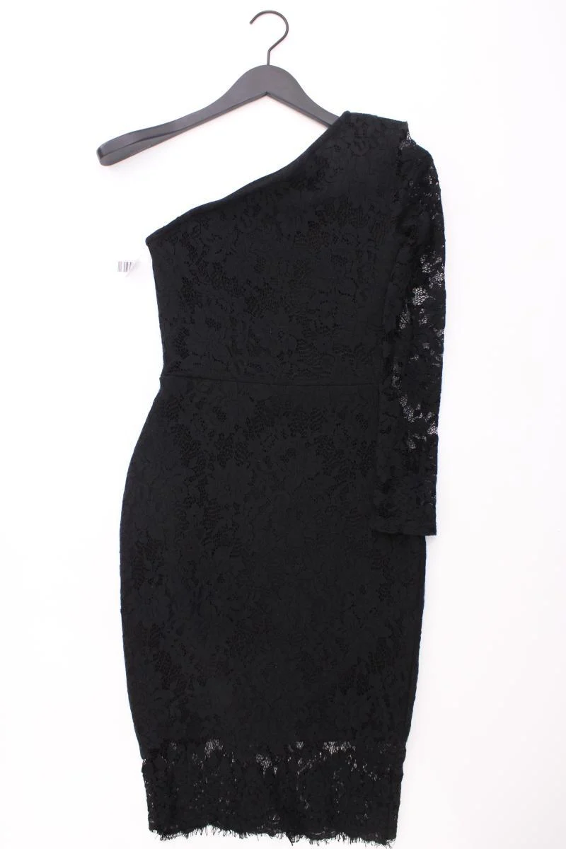 One-Shoulder-Kleid Gr. XS Langarm schwarz aus Polyester