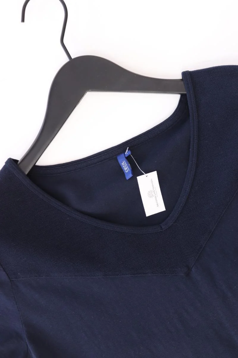 Cecil T-Shirt Gr. L Kurzarm blau aus Baumwolle