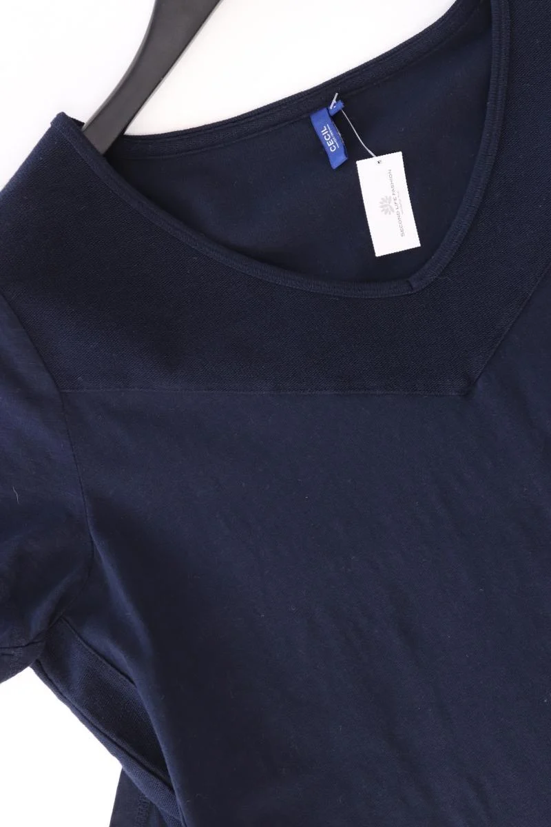 Cecil T-Shirt Gr. L Kurzarm blau aus Baumwolle
