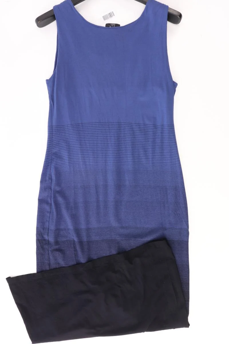 Oui Maxikleid Gr. L Träger blau aus Baumwolle