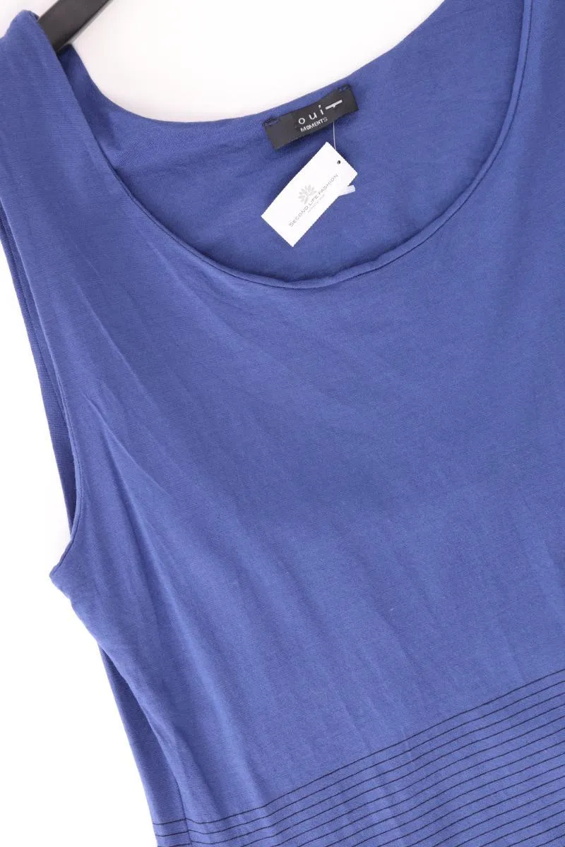 Oui Maxikleid Gr. L Träger blau aus Baumwolle