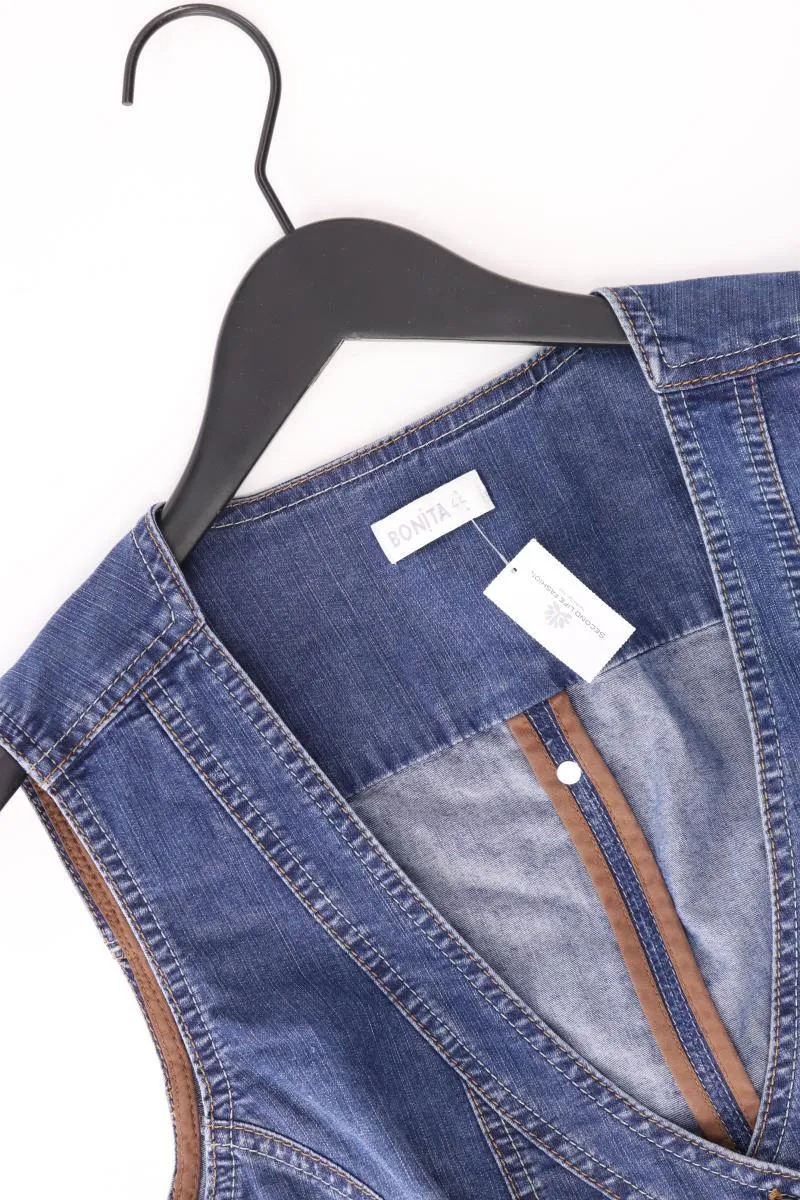 Bonita Regular Weste Gr. 44 blau aus Baumwolle