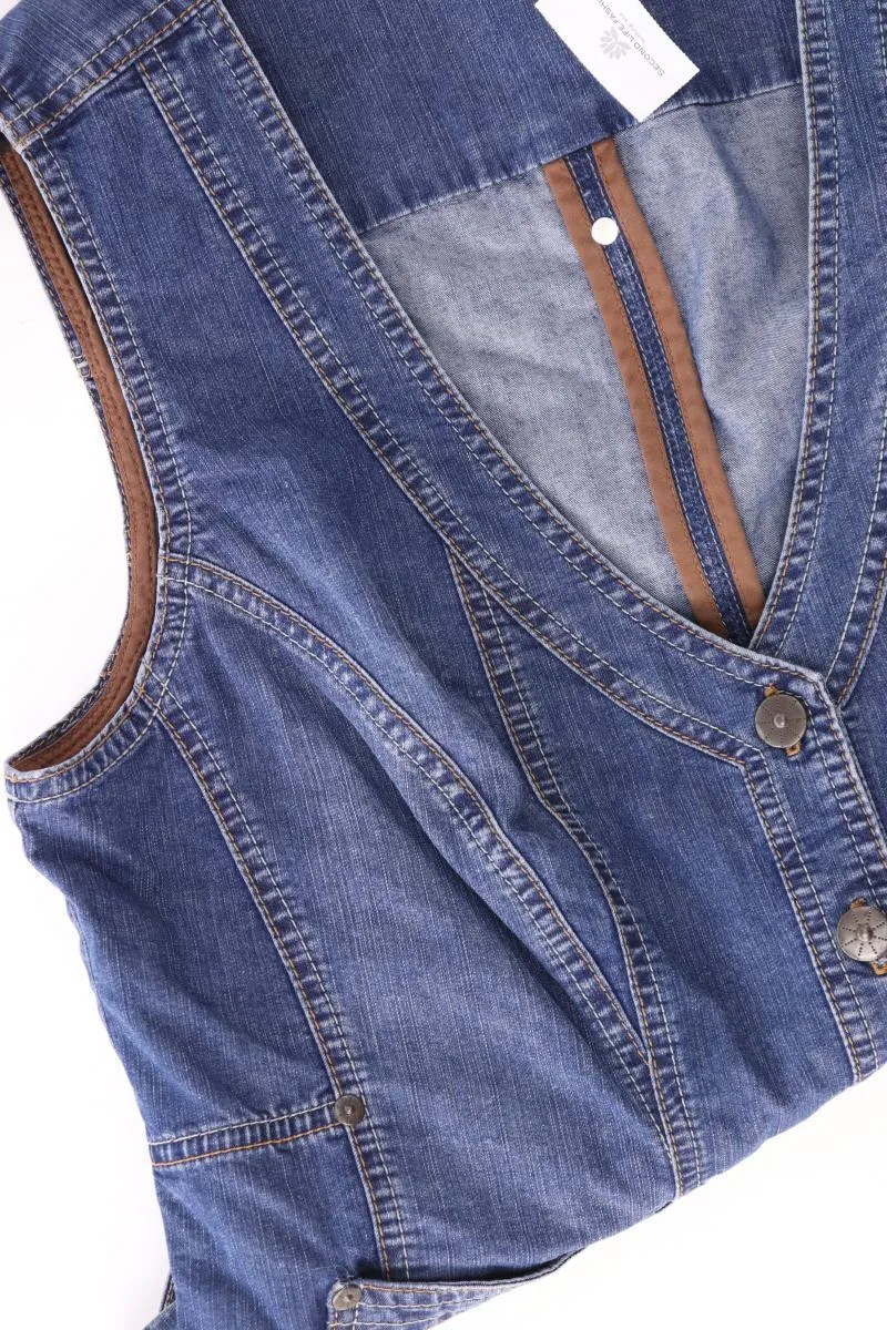 Bonita Regular Weste Gr. 44 blau aus Baumwolle