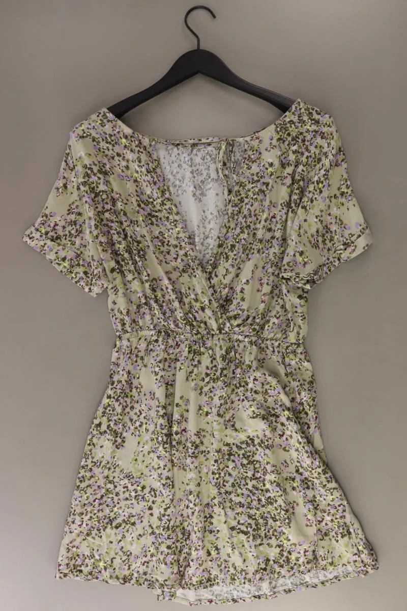 Lascana Kurzarmkleid Gr. 40 mit Blumenmuster grün aus Viskose
