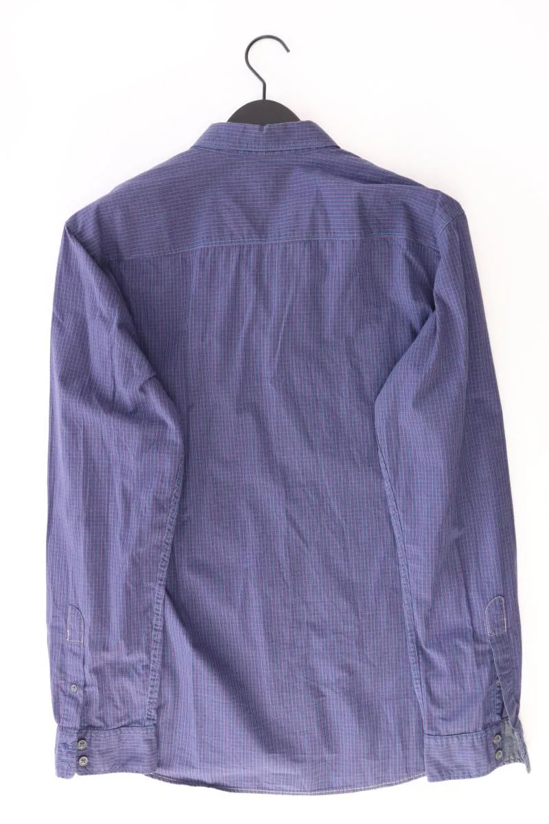 Tom Tailor Karohemd für Herren Gr. XL kariert Langarm blau aus Baumwolle