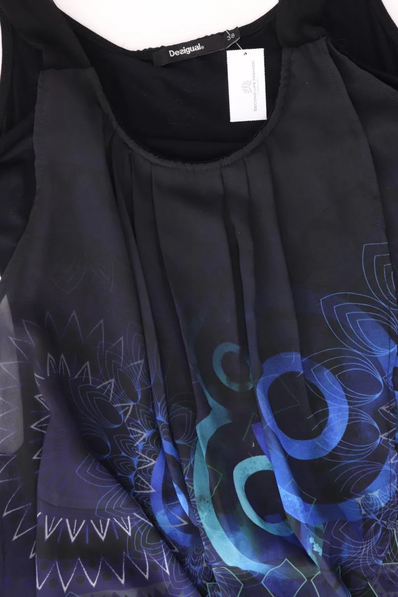 Desigual Midikleid Gr. 38 Träger blau aus Viskose