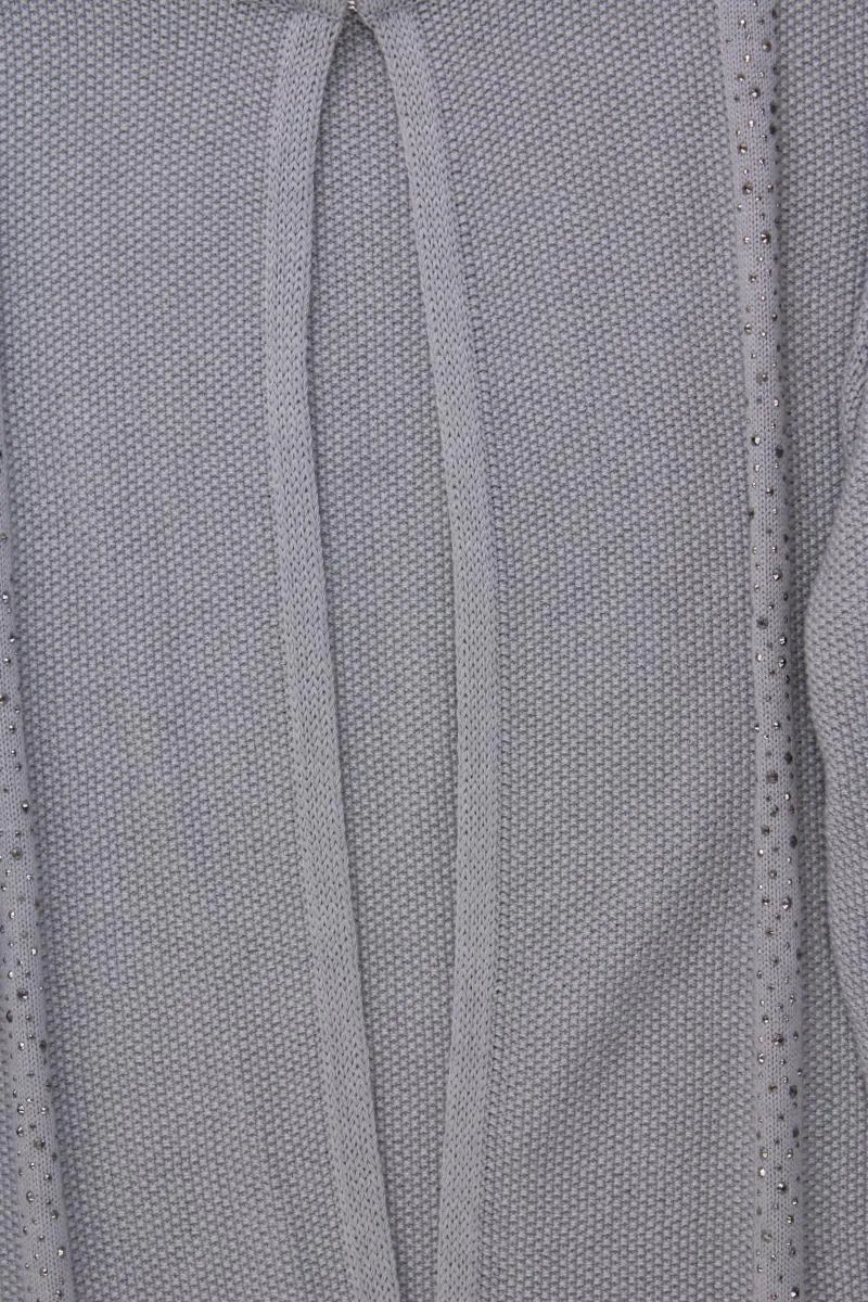 Mona Strickjacke Gr. 44 neuwertig Langarm grau aus Baumwolle