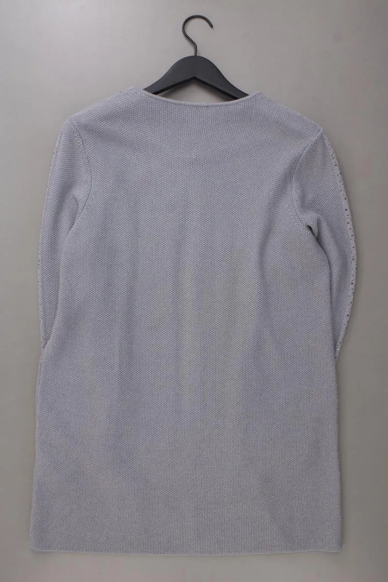 Mona Strickjacke Gr. 44 neuwertig Langarm grau aus Baumwolle
