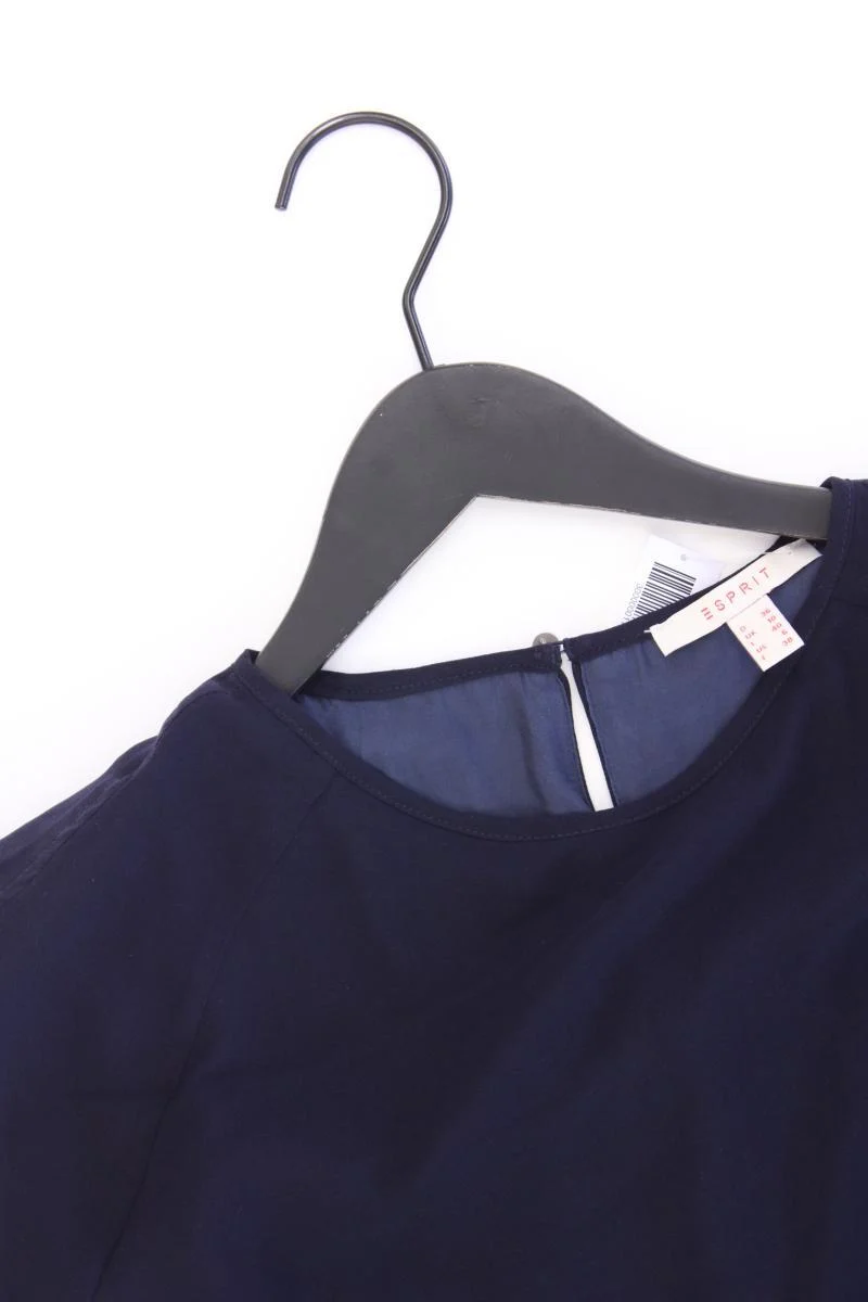 Esprit Chiffonkleid Gr. 36 Kurzarm blau aus Polyester