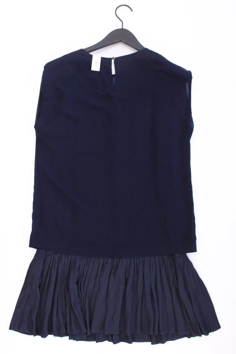 Esprit Chiffonkleid Gr. 36 Kurzarm blau aus Polyester