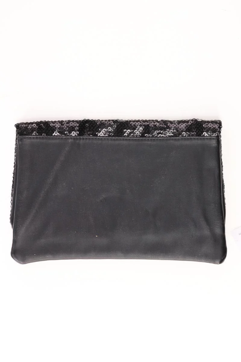Clutch mit Pailletten schwarz