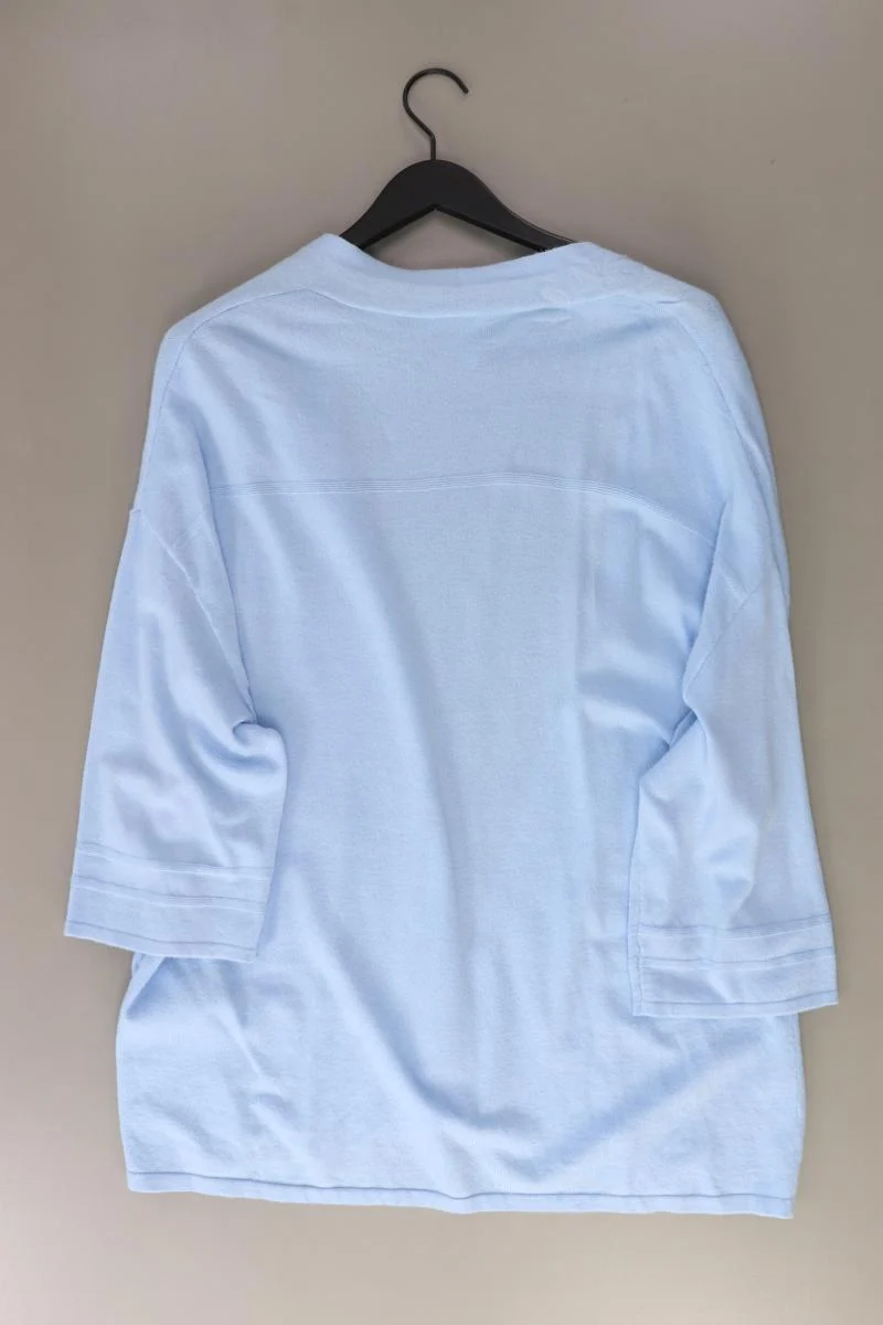 Street One Strickjacke Gr. 42 3/4 Ärmel blau aus Viskose