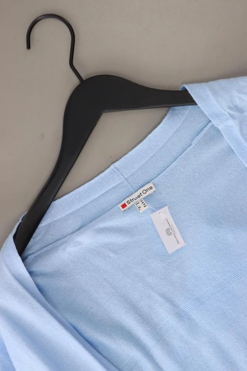 Street One Strickjacke Gr. 42 3/4 Ärmel blau aus Viskose