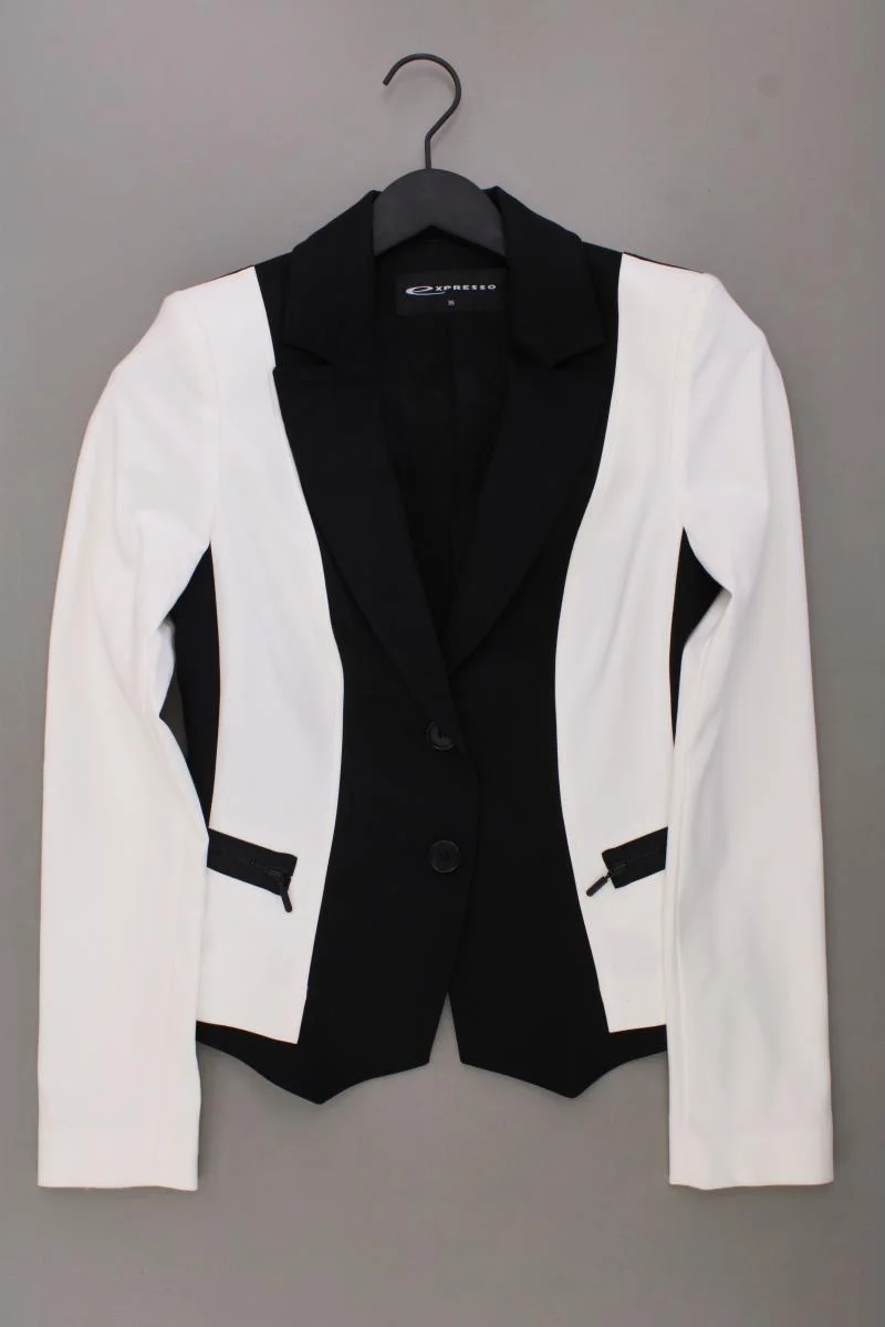 Expresso Slim Blazer Gr. 36 schwarz aus Baumwolle