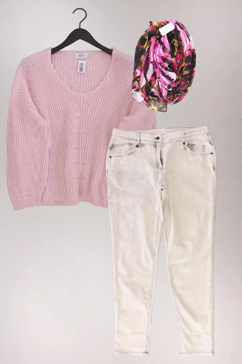 Second Hand Outfit Größe L mit Grobstrickpullover in Gr. L und Tuch