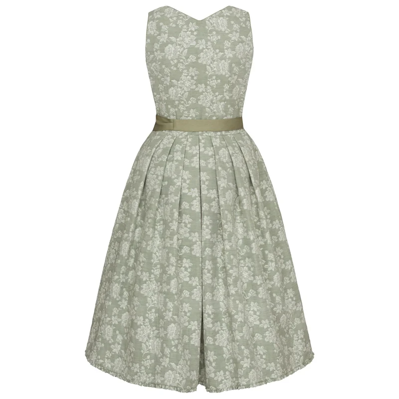 Alpenfee Dirndl Alma Mint Grün Blumenmuster 70cm