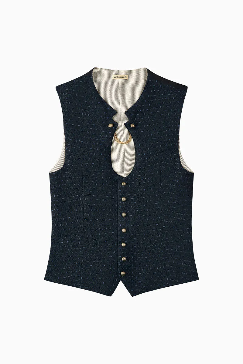 Gottseidank Miesbacher Trachtenweste Ignaz Navy