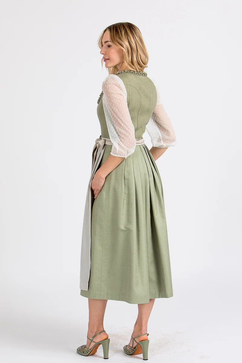 Alpenherz Dirndlbluse Kim Dots weiß